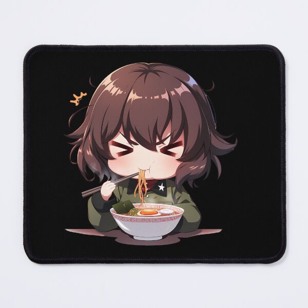 Item preview, Nishizumi Maho Girls Und Panzer Chibi Ramen Serious Slurp designed and sold by mildaclairmo.