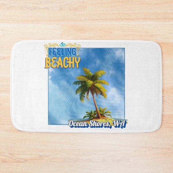 Item preview, Feeling Beachy Ocean Shores WA Retro Palm Tree Vacation Souvenir designed and sold by DonnaRaine.