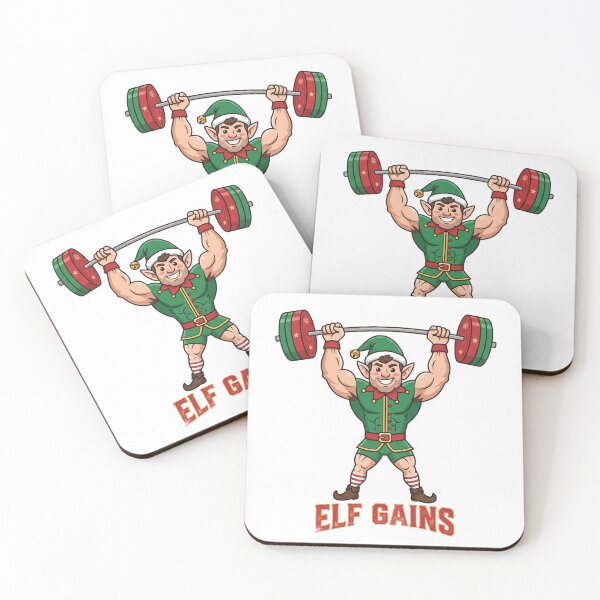Item preview, Elf Gains Funny Christmas Gym Design for Winter designed and sold by Lift Apparel.