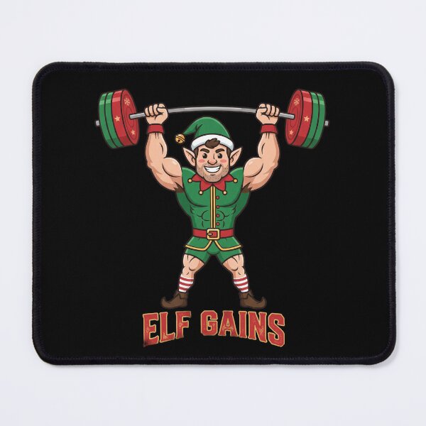 Item preview, Elf Gains Funny Christmas Gym Design for Winter designed and sold by Lift Apparel.