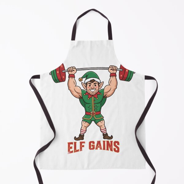 Item preview, Elf Gains Funny Christmas Gym Design for Winter designed and sold by Lift Apparel.