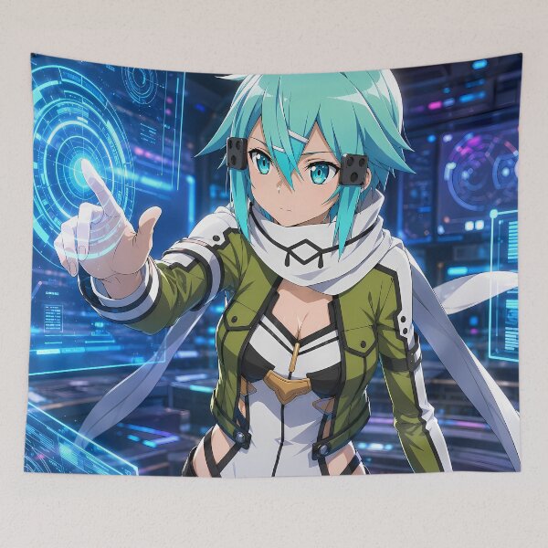Item preview, Sinon Sword Art Online Futuristic Hologram Control Room designed and sold by mildaclairmo.