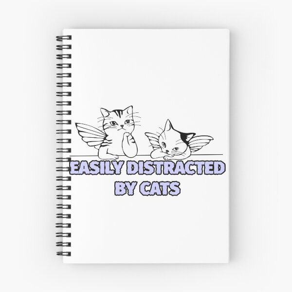 Item preview, Easily Distracted by Cats  Funny Cat Lover Design designed and sold by Pa7wsVerse.