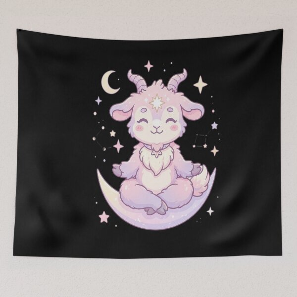 Item preview, Cute cartoon Satan, kawaii Baphomet designed and sold by fejesrussh.