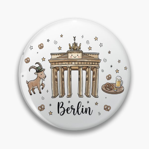 Item preview, Cute Brandenburg Gate Berlin Doodle Art designed and sold by RamyGallery.