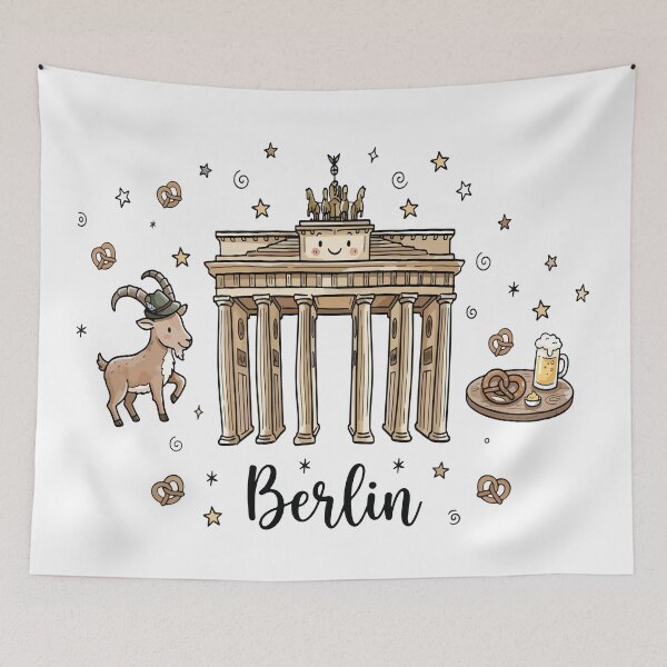 Item preview, Cute Brandenburg Gate Berlin Doodle Art designed and sold by RamyGallery.