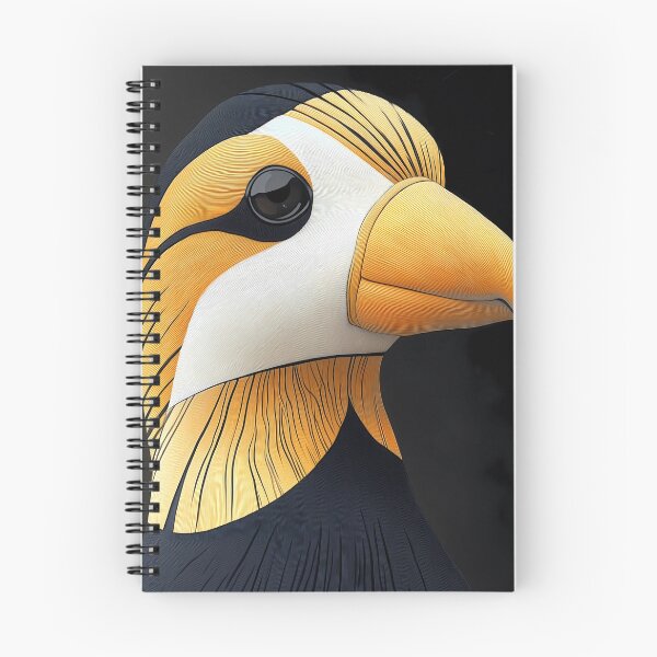 Item preview, Puffin Bird Beak Gold Minimal Graphic Vector Modern Closeup designed and sold by mildaclairmo.