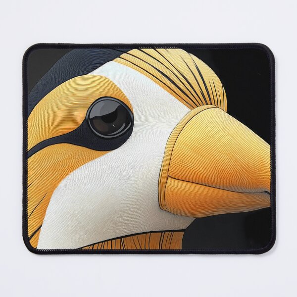 Item preview, Puffin Bird Beak Gold Minimal Graphic Vector Modern Closeup designed and sold by mildaclairmo.