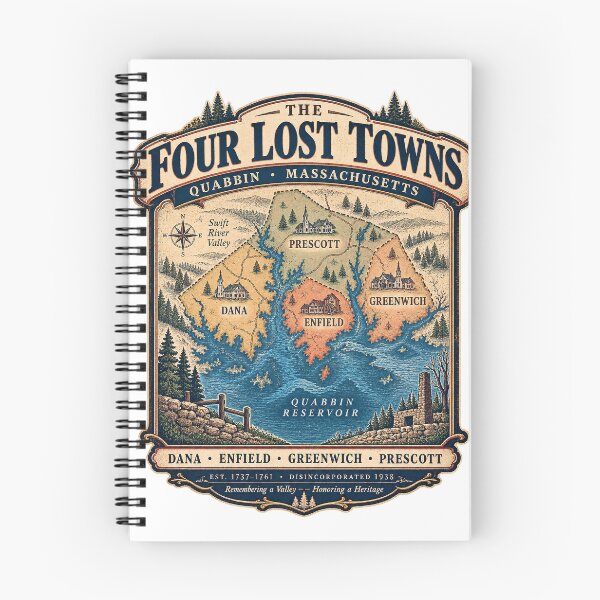 Item preview, The Four Lost Towns of Quabbin – Dana Enfield Greenwich Prescott designed and sold by Past in Threads.