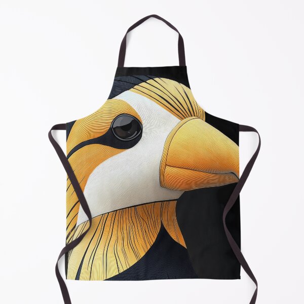 Item preview, Puffin Bird Beak Gold Minimal Graphic Vector Modern Closeup designed and sold by mildaclairmo.