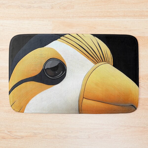 Item preview, Puffin Bird Beak Gold Minimal Graphic Vector Modern Closeup designed and sold by mildaclairmo.