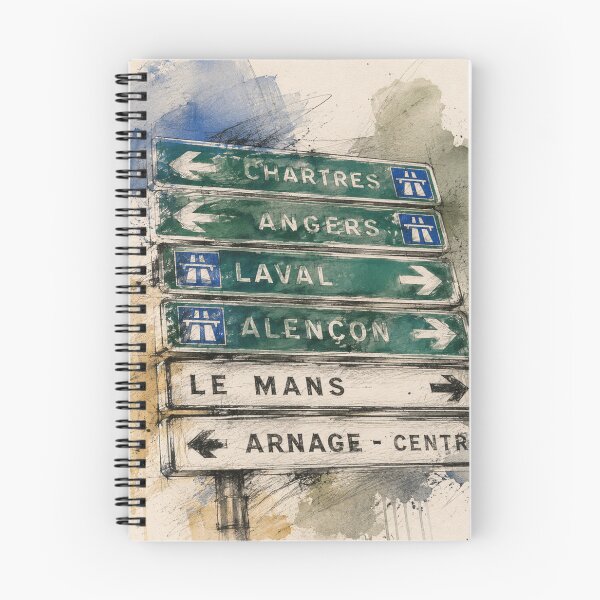 Item preview, Le Mans Road Signs - Watercolor  designed and sold by Velocity Vignettes.