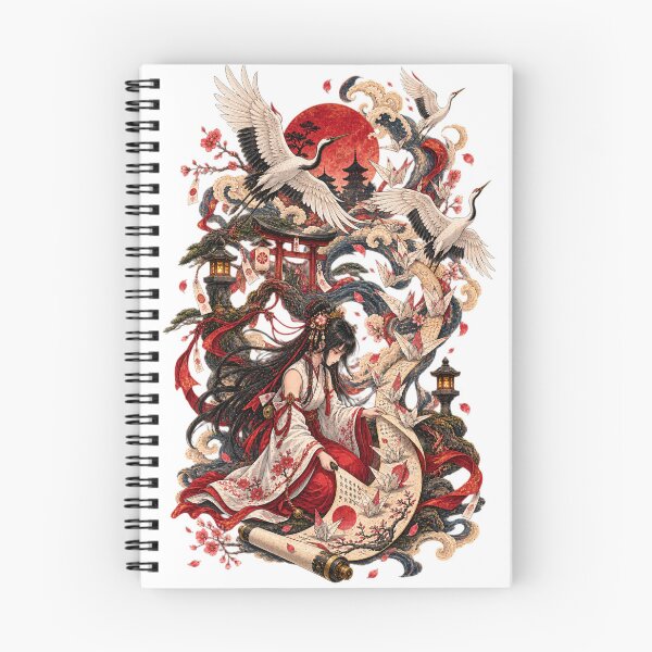 Artikelvorschau, Die hundert Kraniche auf dem Pergament | Japanische Ukiyo-e-Kunst entworfen und verkauft von Substance_life.
