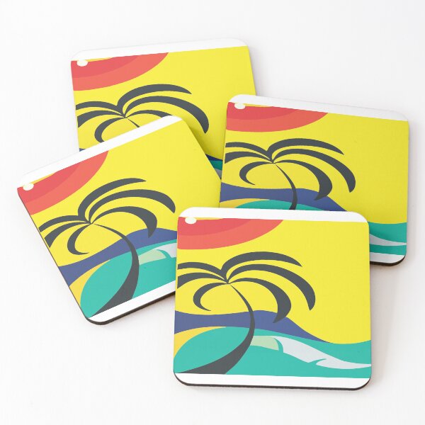 Item preview, Tropical Palm Tree Beach Waves designed and sold by Johnnies.