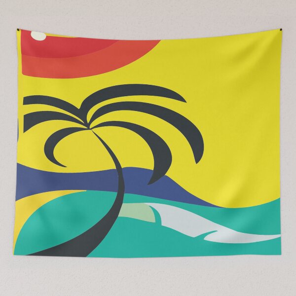 Item preview, Tropical Palm Tree Beach Waves designed and sold by Johnnies.