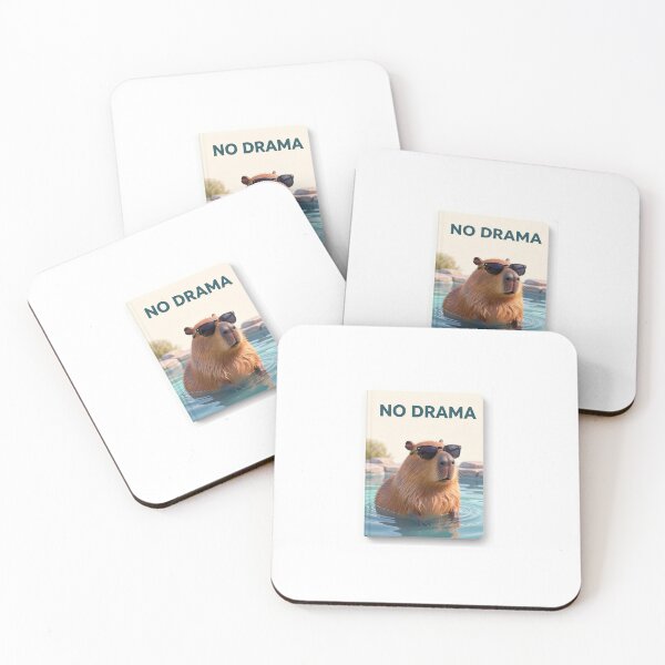 Item preview, Cute Capybara Aesthetic Cartoon Illustration Art designed and sold by Freestyle Prints.