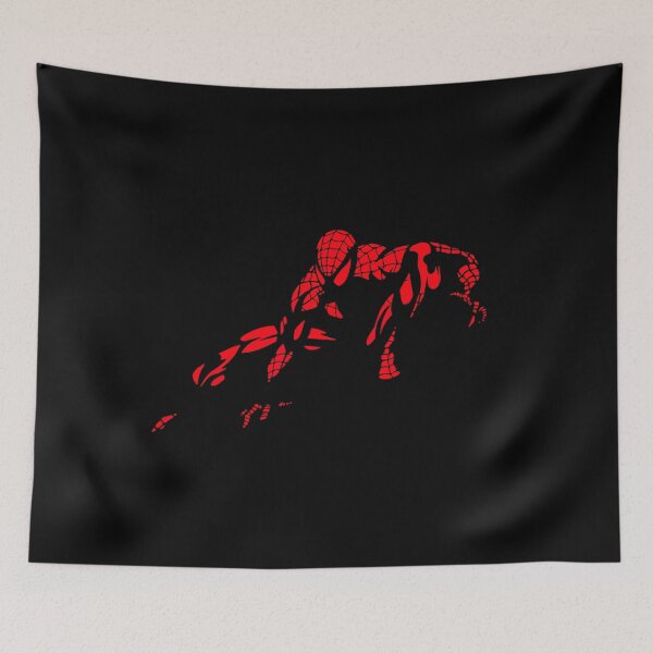 Item preview, Spider-Man Vintage Red and Black Web Slinger Silhouette designed and sold by GoldenField41.