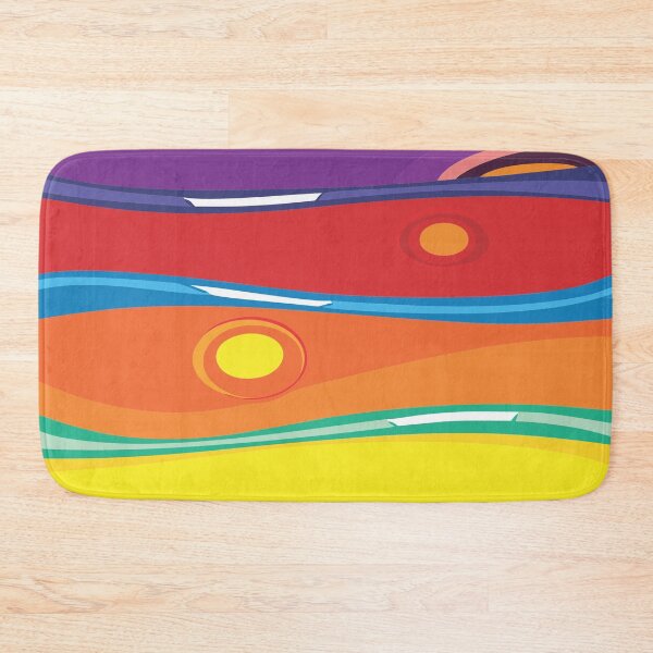 Item preview, Colorful Abstract Sunset Waves designed and sold by Johnnies.