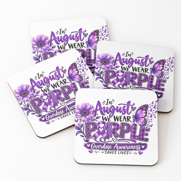 Item preview,  In August We Wear Purple Overdose Awareness Lighthouse Butterfly Design designed and sold by DijaMar.