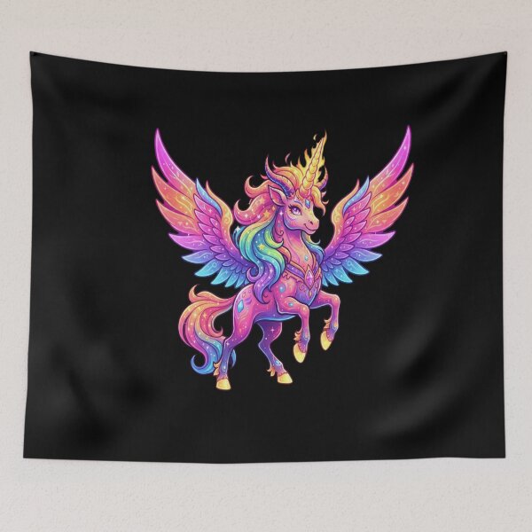 Item preview, 1997 Neon Rainbow Baphomet NOW WITH GOAT/UNICORN NIPPLES designed and sold by fejesrussh.