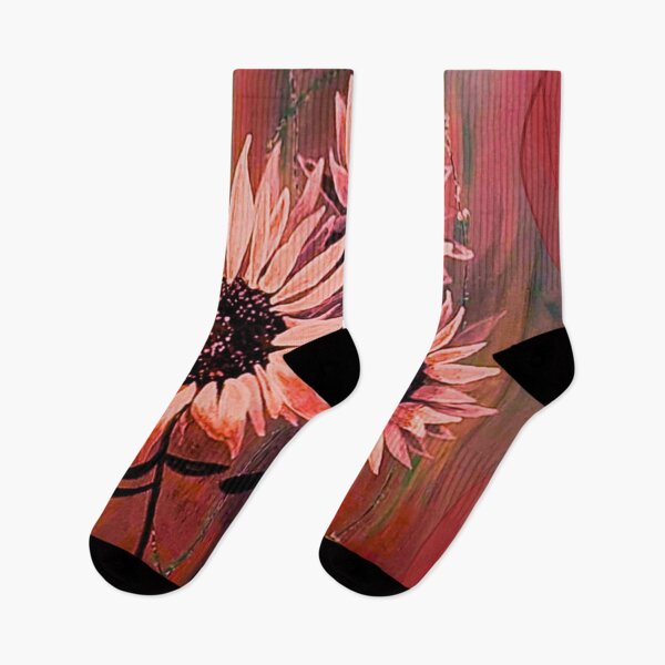 Item preview, Moody Pink Sunflowers Dark Floral Painting designed and sold by ArtistsAtticWI.