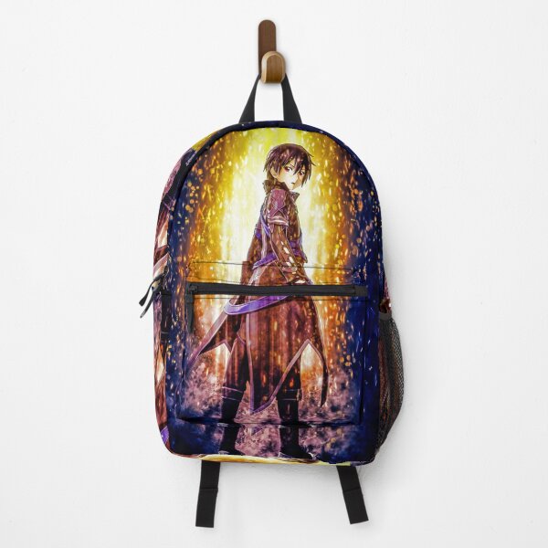 Item preview, Kirito Sword Art Online bold stance glowing anime power dramatic scene designed and sold by Dashsopaner.