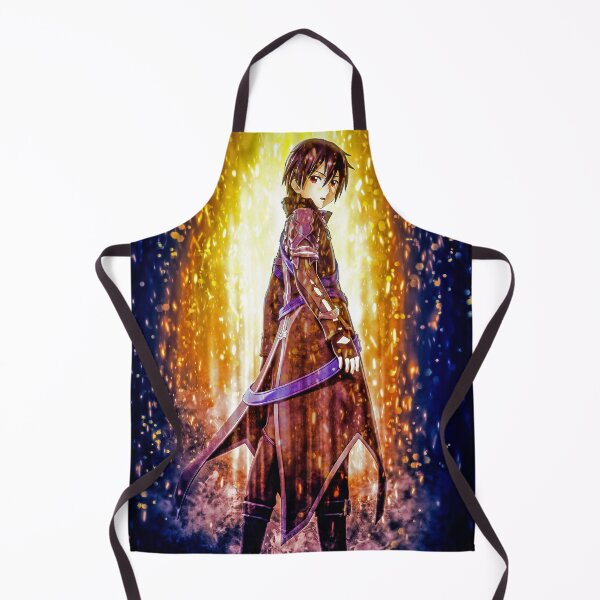 Item preview, Kirito Sword Art Online bold stance glowing anime power dramatic scene designed and sold by Dashsopaner.