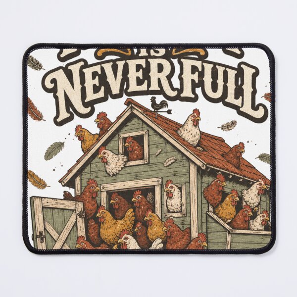 Item preview, The Coop Is Never Full Funny Backyard Chicken Keeper Gift designed and sold by BoosterShop.