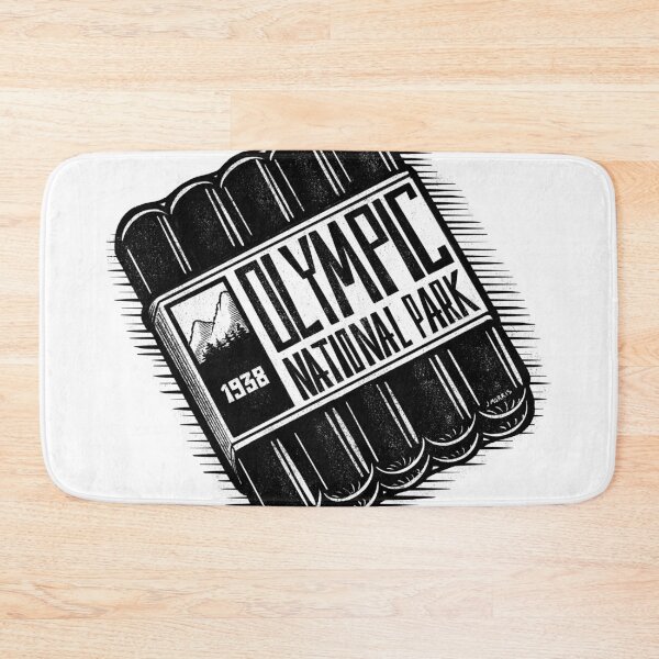 Item preview, Hot Dog Label of Olympic National Park designed and sold by John Morris Illustration.