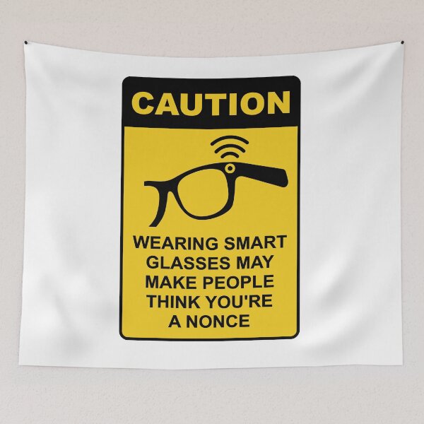 Item preview, Smart Glasses Warning Sign – Funny Smart Glasses Humour designed and sold by messy-nessie.