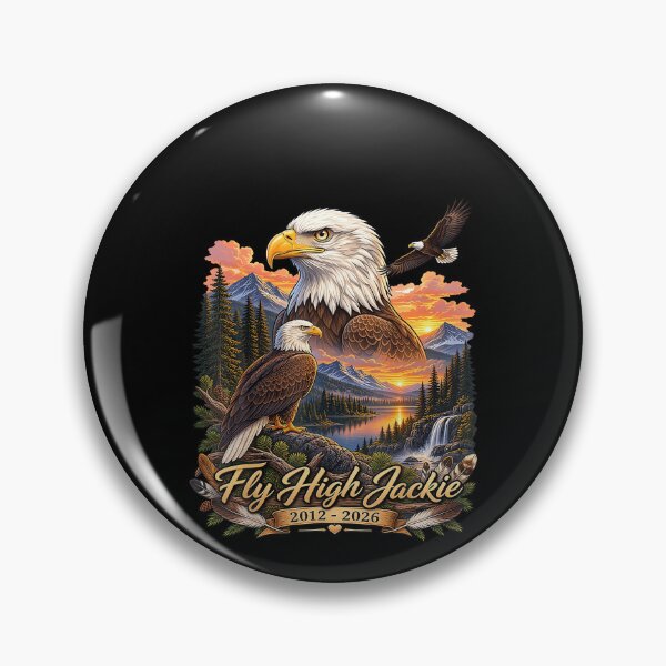Item preview, Fly Free Jackie Big Bear Bald Eagle Memorial Tribute designed and sold by LouisaOReilly.