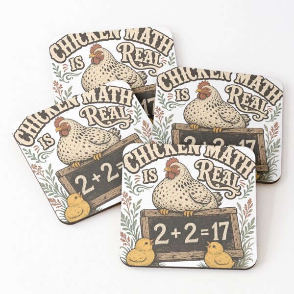 Item preview, Chicken Math Is Real Funny Backyard Chicken Keeper Gift designed and sold by BoosterShop.