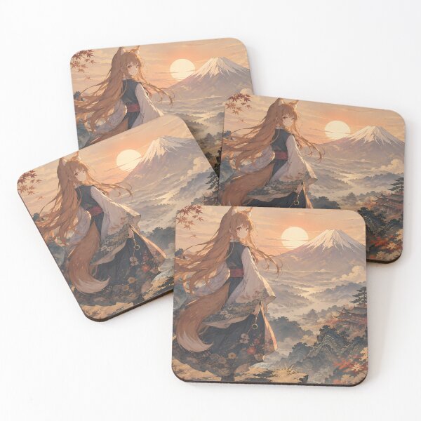 Item preview, Holo Spice and Wolf Mount Fuji Sunset designed and sold by Dashsopaner.