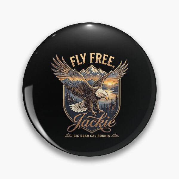 Item preview, Fly Free Jackie Big Bear Bald Eagle Memorial Tribute designed and sold by LouisaOReilly.