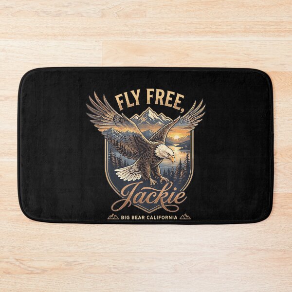 Item preview, Fly Free Jackie Big Bear Bald Eagle Memorial Tribute designed and sold by LouisaOReilly.