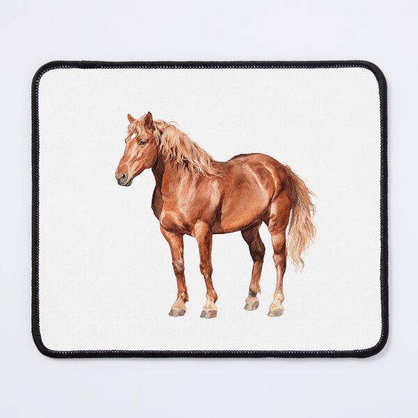 Item preview, Elegant Watercolor Chestnut Horse – Original Equine Art designed and sold by Chaoscience.