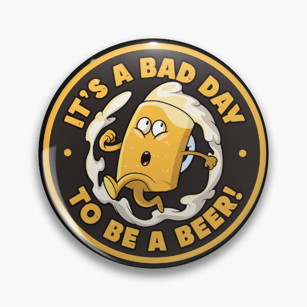 Item preview, It's a bad day to be a beer - glass of beer running away from beer drinker designed and sold by messy-nessie.
