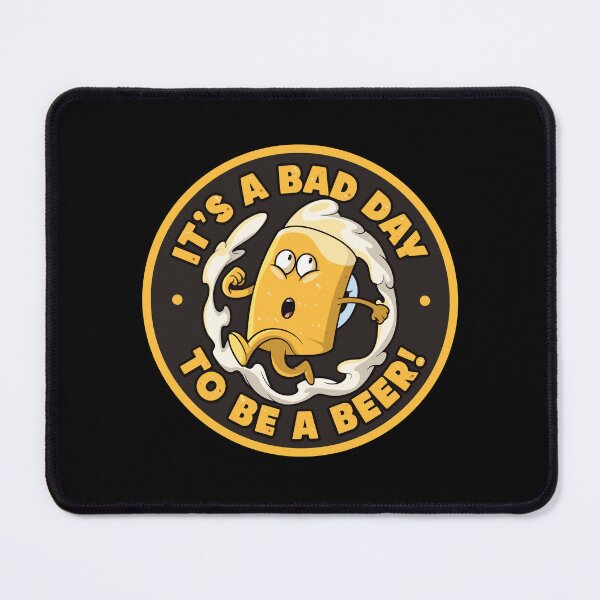 Item preview, It's a bad day to be a beer - glass of beer running away from beer drinker designed and sold by messy-nessie.
