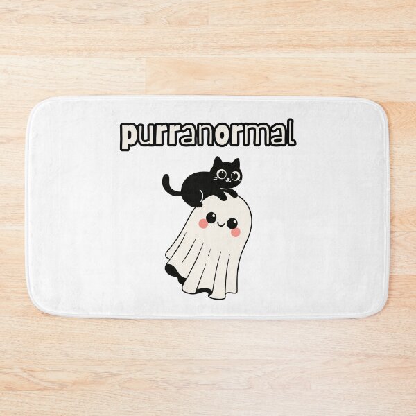 Item preview, Cute Black Cat with Happy Ghost designed and sold by CursedButCute1.