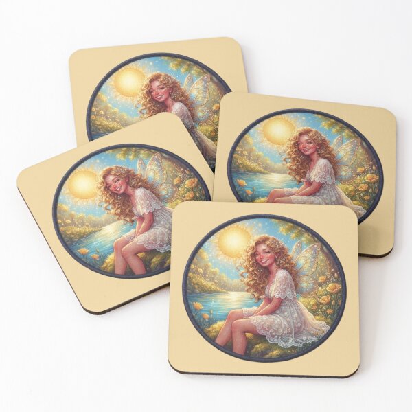 Item preview, Sunny Golden Fairy Resting By River Meadow designed and sold by Azurart2.