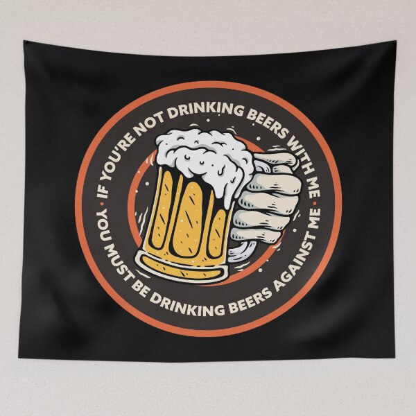 Item preview, Beer lover drinking against me - Funny beer slogan design designed and sold by messy-nessie.