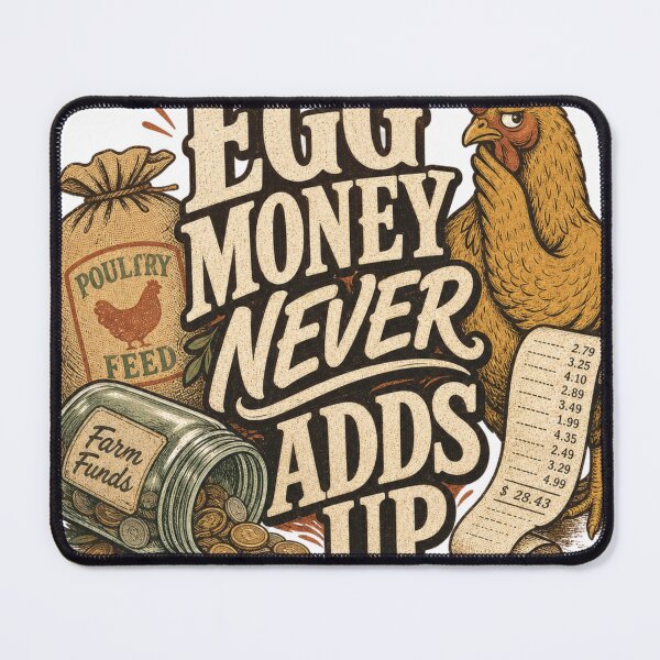Item preview, Egg Money Never Adds Up Funny Backyard Chicken Gift designed and sold by BoosterShop.
