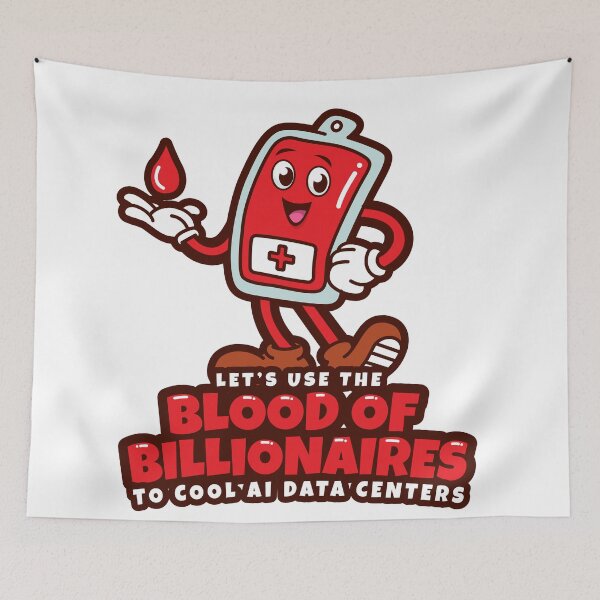 Item preview, Use the blood of billionaires to cool AI data centers (US spelling) designed and sold by messy-nessie.