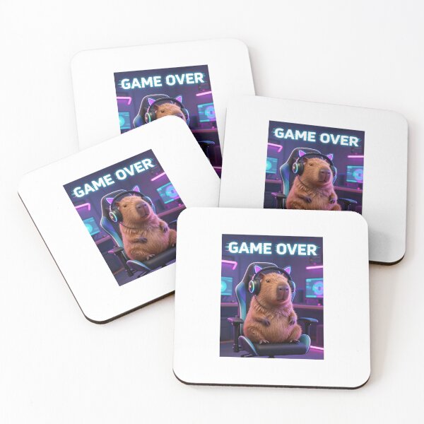 Item preview, Cute Capybara Aesthetic Cartoon Illustration Art designed and sold by Freestyle Prints.