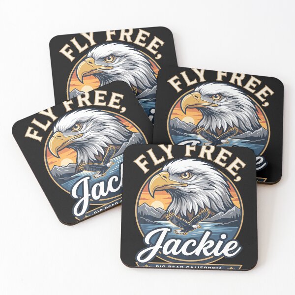 Item preview, Fly Free Jackie Big Bear Bald Eagle Memorial Tribute designed and sold by LouisaOReilly.