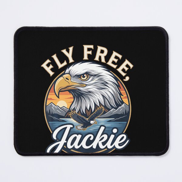 Item preview, Fly Free Jackie Big Bear Bald Eagle Memorial Tribute designed and sold by LouisaOReilly.