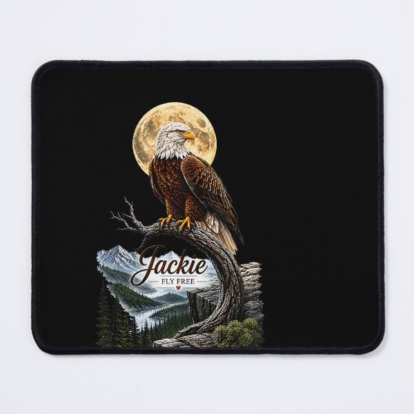 Item preview, Fly Free Jackie Big Bear Bald Eagle Memorial Tribute designed and sold by LouisaOReilly.