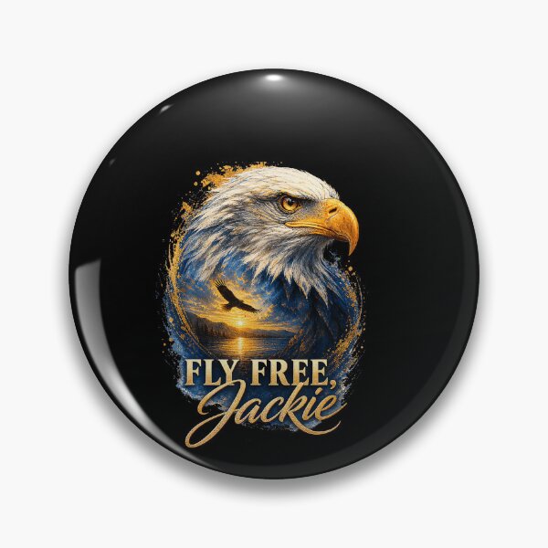 Item preview, Fly Free Jackie Big Bear Eagle Memorial designed and sold by LouisaOReilly.