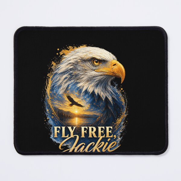 Item preview, Fly Free Jackie Big Bear Eagle Memorial designed and sold by LouisaOReilly.
