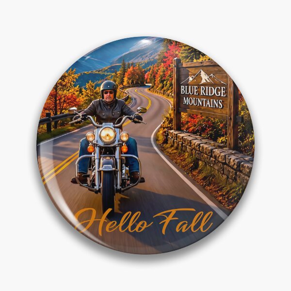 Item preview, BLUE RIDGE MOUNTAINS - Easy Rider - Hello Fall - Motorcycle Mountain Adventure designed and sold by DBM Photo Art 1.